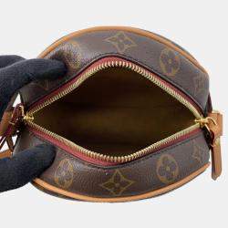 Pre Owned Louis Vuitton Boite Chapeau Souple Brown Monogram Size Pm
