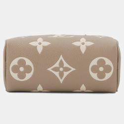 Pre Owned Louis Vuitton Nano Speedy Tourterellegray Monogram Empreinte Leather Size Nano