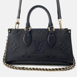 Pre Owned Louis Vuitton Onthego Ew Noir Monogram Empreinte