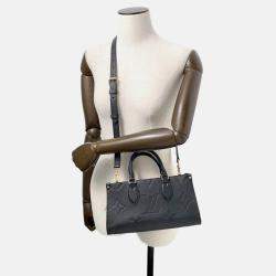 Pre Owned Louis Vuitton Onthego Ew Noir Monogram Empreinte