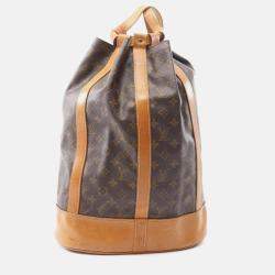 Pre Owned Louis Vuitton Randonnee GM Shoulder Bag Monogram Canvas Brown