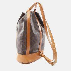 Pre Owned Louis Vuitton Randonnee GM Shoulder Bag Monogram Canvas Brown