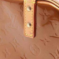 Pre Owned Louis Vuitton Tompkins Square Brown Monogram Vernis Leather Tote Bag
