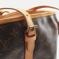Pre Owned Louis Vuitton Bucket GM Shoulder Bag Monogram Canvas Brown