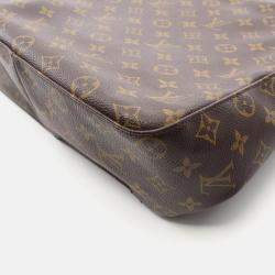 Pre Owned Louis Vuitton Looping Brown Monogram Canvas Leather GM Shoulder Bag
