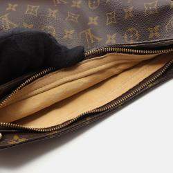 Pre Owned Louis Vuitton Looping Brown Monogram Canvas Leather GM Shoulder Bag