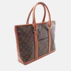 Pre Owned Louis Vuitton Sac Weekend Brown Monogram Canvas PM Shoulder Tote