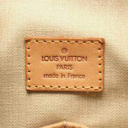Pre Owned Louis Vuitton Trouville Brown Monogram Canvas Leather Handbag
