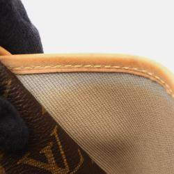 Pre Owned Louis Vuitton Trouville Brown Monogram Canvas Leather Handbag