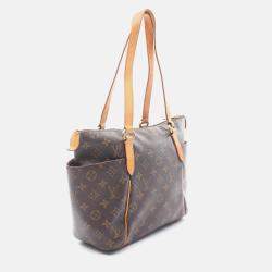 Pre Owned Louis Vuitton Totally Brown Monogram Canvas Leather PM Tote 
