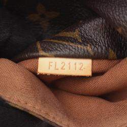 Pre Owned Louis Vuitton Totally Brown Monogram Canvas Leather PM Tote 