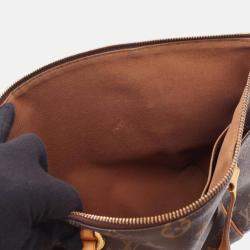 Pre Owned Louis Vuitton Totally Brown Monogram Canvas Leather PM Tote 