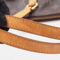 Pre Owned Louis Vuitton Totally Brown Monogram Canvas Leather PM Tote 
