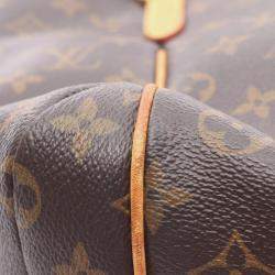 Pre Owned Louis Vuitton Totally Brown Monogram Canvas Leather PM Tote 