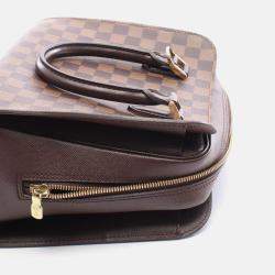 Pre Owned Louis Vuitton Triana Brown Damier Ebene Canvas Top Handle Bag