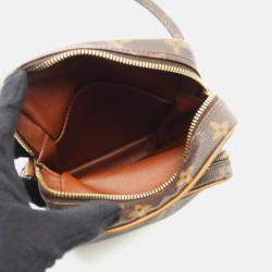 Pre Owned Louis Vuitton Amazon Brown Monogram Canvas Leather Crossbody Shoulder Bag