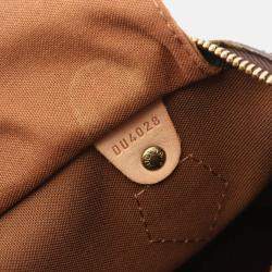 Pre Owned Louis Vuitton Speedy 30 Brown Monogram Canvas Leather Handbag