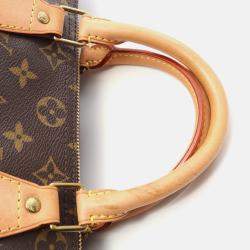 Pre Owned Louis Vuitton Speedy 30 Brown Monogram Canvas Leather Handbag