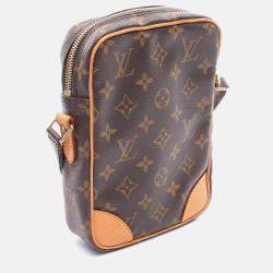 Pre Owned Louis Vuitton Danube Brown Monogram Shoulder Crossbody Bag