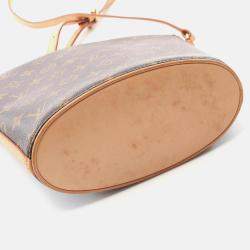 Pre Owned Louis Vuitton Drouot Brown Monogram Canvas Shoulder Bag 