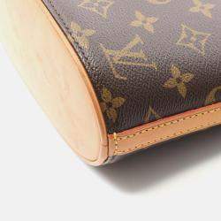 Pre Owned Louis Vuitton Drouot Brown Monogram Canvas Shoulder Bag 