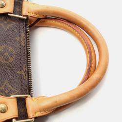 Pre Owned Louis Vuitton Speedy 30 Brown Monogram Canvas Leather Handbag 