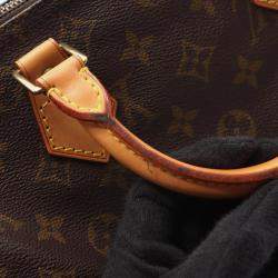 Pre Owned Louis Vuitton Speedy 30 Brown Monogram Canvas Leather Handbag 