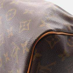 Pre Owned Louis Vuitton Speedy 30 Brown Monogram Canvas Leather Handbag 