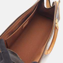 Pre Owned Louis Vuitton Popincourt Brown Monogram Canvas Leather Handbag