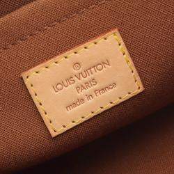 Pre Owned Louis Vuitton Popincourt Brown Monogram Canvas Leather Handbag