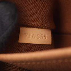 Pre Owned Louis Vuitton Popincourt Brown Monogram Canvas Leather Handbag