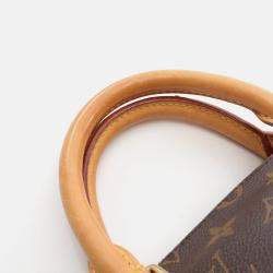 Pre Owned Louis Vuitton Popincourt Brown Monogram Canvas Leather Handbag