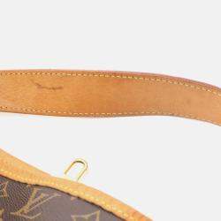Pre Owned Louis Vuitton Delightful Brown Monogram Canvas Leather MM Shoulder Bag 
