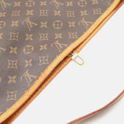 Pre Owned Louis Vuitton Delightful Brown Monogram Canvas Leather MM Shoulder Bag 