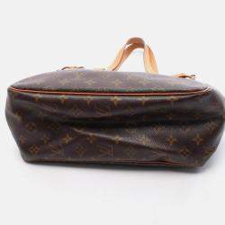 Pre Owned Louis Vuitton Batignolles Vertical Brown Monogram Canvas Tote