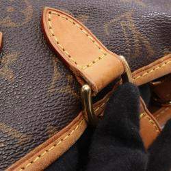 Pre Owned Louis Vuitton Batignolles Vertical Brown Monogram Canvas Tote