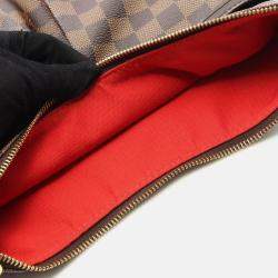 Pre Owned Louis Vuitton Bloomsbury Pm Shoulder Bag Damier Canvas Leather Ebene