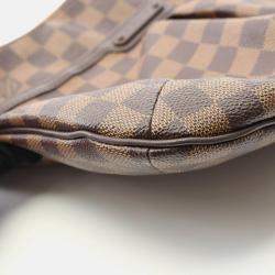 Pre Owned Louis Vuitton Bloomsbury Pm Shoulder Bag Damier Canvas Leather Ebene