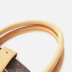 Pre Owned Louis Vuitton Manhattan Gm Handbag Monogram Canvas Leather Brown