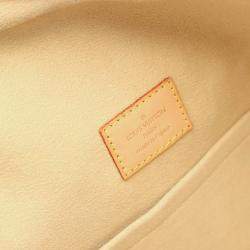 Pre Owned Louis Vuitton Manhattan Gm Handbag Monogram Canvas Leather Brown