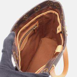 Pre Owned Louis Vuitton Vavin Pm Handbag Monogram Canvas Leather Brown