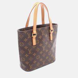 Pre Owned Louis Vuitton Vavin Pm Handbag Monogram Canvas Leather Brown