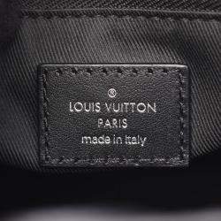 Pre Owned Louis Vuitton Sac Plat Fold Shoulder Handbag Epi Leather Noir