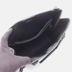 Pre Owned Louis Vuitton Sac Plat Fold Shoulder Handbag Epi Leather Noir