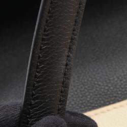 Pre Owned Louis Vuitton Lockme Mm Handbag Leather Vanille Noir