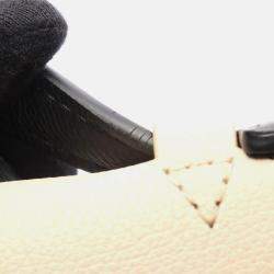 Pre Owned Louis Vuitton Lockme Mm Handbag Leather Vanille Noir
