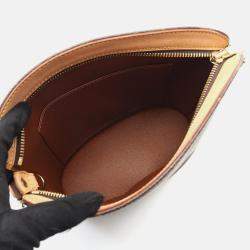 Pre Owned Louis Vuitton Drouot Shoulder Bag Monogram Canvas Brown