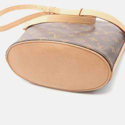 Pre Owned Louis Vuitton Drouot Shoulder Bag Monogram Canvas Brown