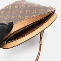 Pre Owned Louis Vuitton Drouot Shoulder Bag Monogram Canvas Brown