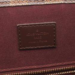 Pre Owned Louis Vuitton Sac Plat Pm Shoulder Tote Bag Damier Canvas Ebene